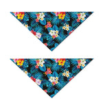 Turquoise Tropical Hawaii Pattern Print Dog Bandana