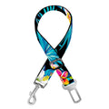 Turquoise Tropical Hawaii Pattern Print Dog Seat Belt