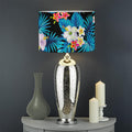 Turquoise Tropical Hawaii Pattern Print Drum Lamp Shade