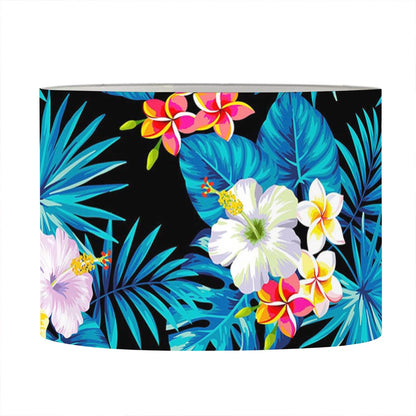 Turquoise Tropical Hawaii Pattern Print Drum Lamp Shade