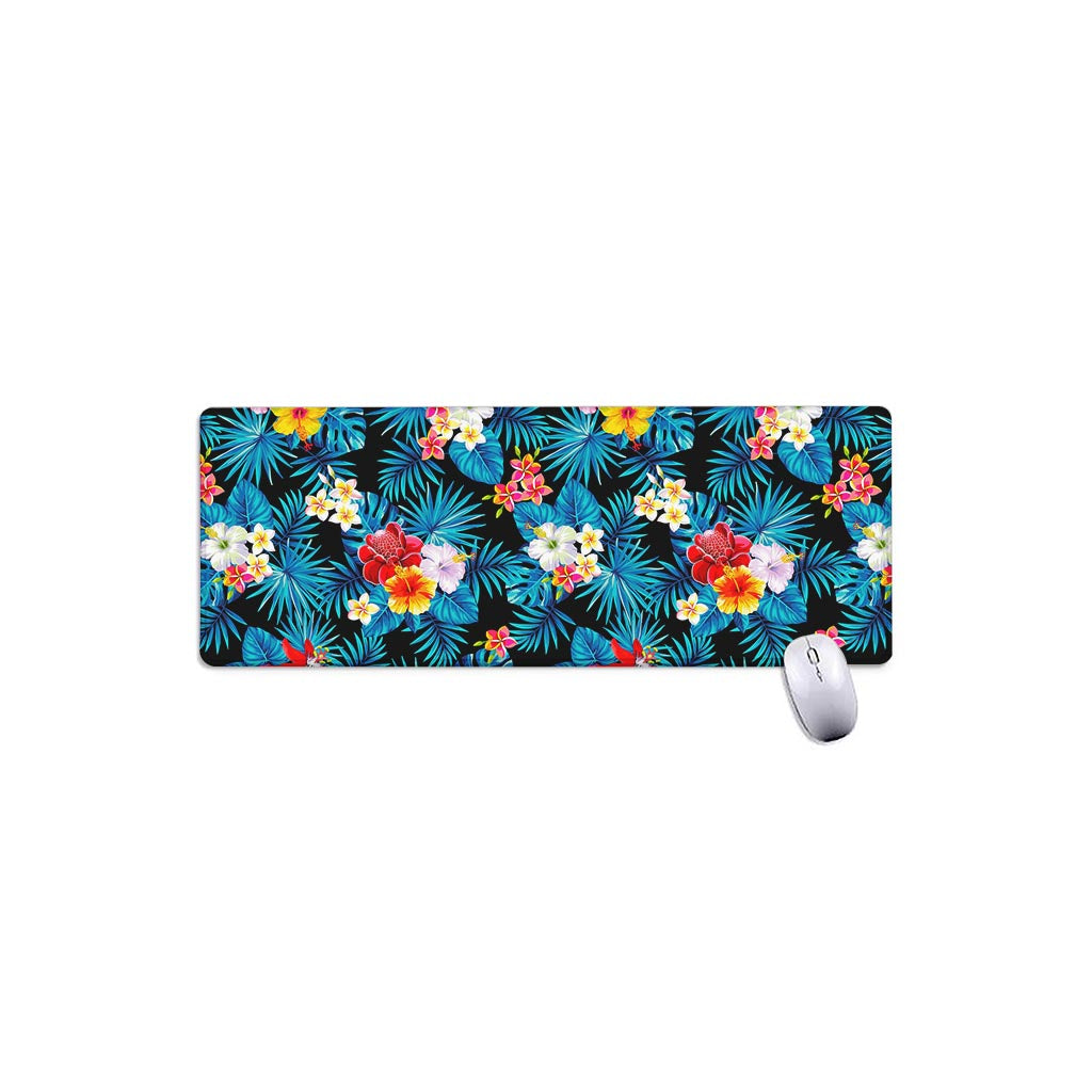 Turquoise Tropical Hawaii Pattern Print Extended Mouse Pad