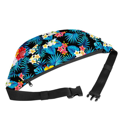 Turquoise Tropical Hawaii Pattern Print Fanny Pack
