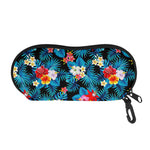 Turquoise Tropical Hawaii Pattern Print Glasses Case