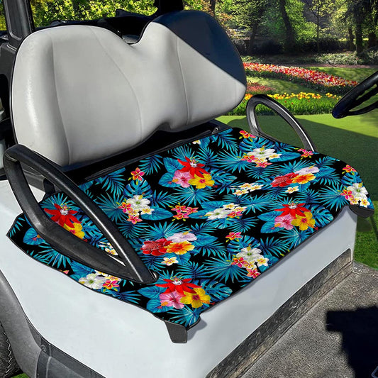 Turquoise Tropical Hawaii Pattern Print Golf Cart Seat Cover