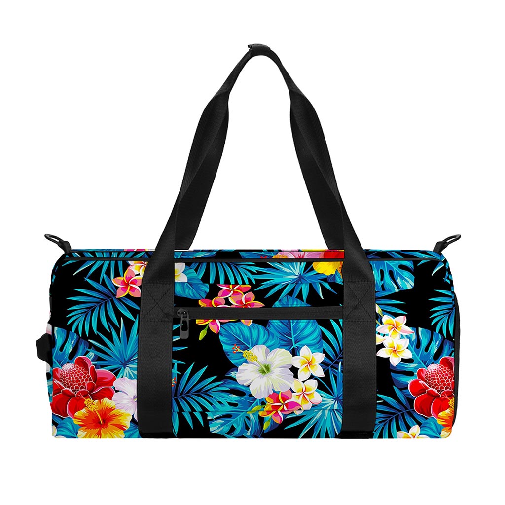 Turquoise Tropical Hawaii Pattern Print Gym Bag