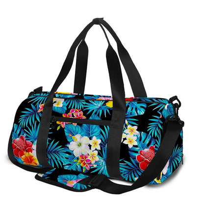 Turquoise Tropical Hawaii Pattern Print Gym Bag