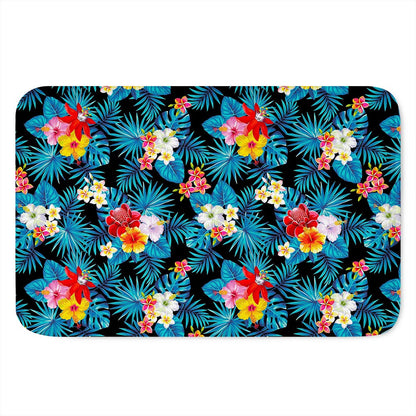 Turquoise Tropical Hawaii Pattern Print Indoor Door Mat