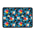 Turquoise Tropical Hawaii Pattern Print Kitchen Mat