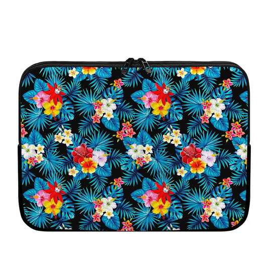 Turquoise Tropical Hawaii Pattern Print Laptop Sleeve