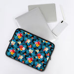 Turquoise Tropical Hawaii Pattern Print Laptop Sleeve