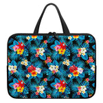 Turquoise Tropical Hawaii Pattern Print Laptop Sleeve With Handle