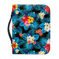 Turquoise Tropical Hawaii Pattern Print Leather Bible Cover