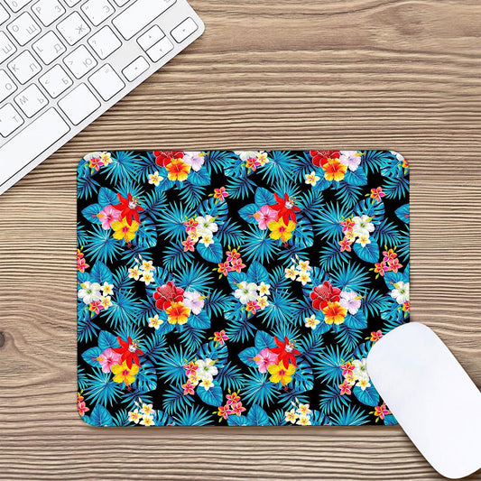 Turquoise Tropical Hawaii Pattern Print Mouse Pad