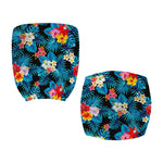 Turquoise Tropical Hawaii Pattern Print Office Chair Cover