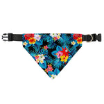 Turquoise Tropical Hawaii Pattern Print Over The Collar Dog Bandana