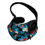 Turquoise Tropical Hawaii Pattern Print Pet Sling Carrier