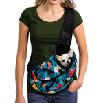 Turquoise Tropical Hawaii Pattern Print Pet Sling Carrier