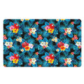 Turquoise Tropical Hawaii Pattern Print Polyester Doormat
