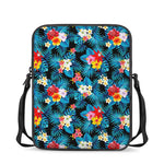 Turquoise Tropical Hawaii Pattern Print Rectangular Crossbody Bag