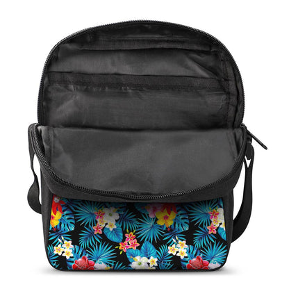 Turquoise Tropical Hawaii Pattern Print Rectangular Crossbody Bag