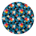 Turquoise Tropical Hawaii Pattern Print Round Blanket