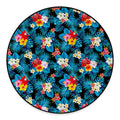 Turquoise Tropical Hawaii Pattern Print Round Floor Mat