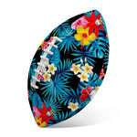 Turquoise Tropical Hawaii Pattern Print Rugby Ball