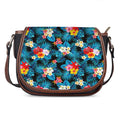 Turquoise Tropical Hawaii Pattern Print Saddle Bag
