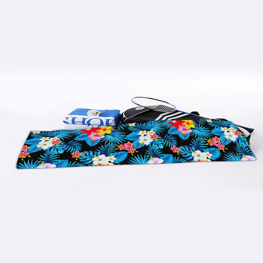 Turquoise Tropical Hawaii Pattern Print Sports Towel