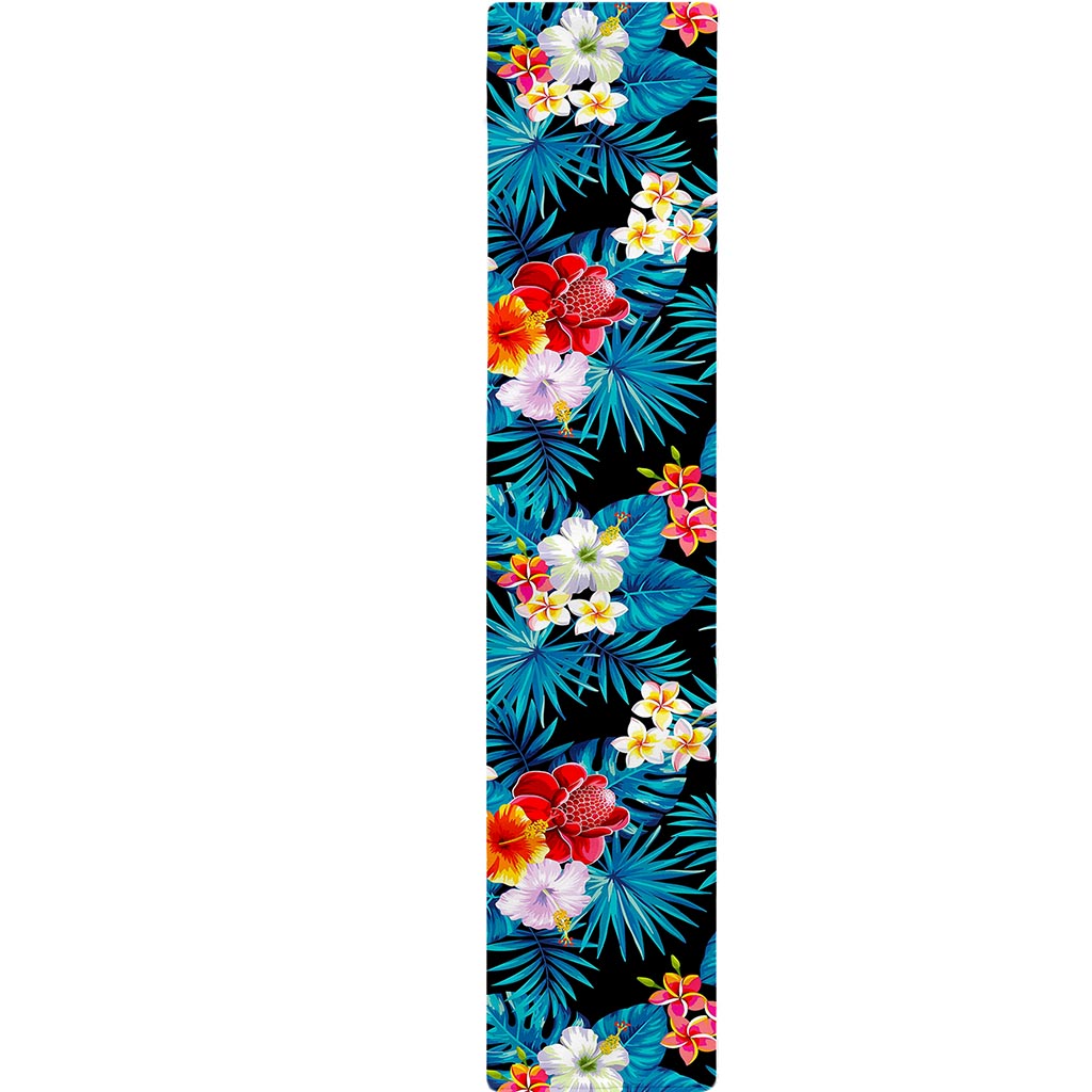 Turquoise Tropical Hawaii Pattern Print Table Runner