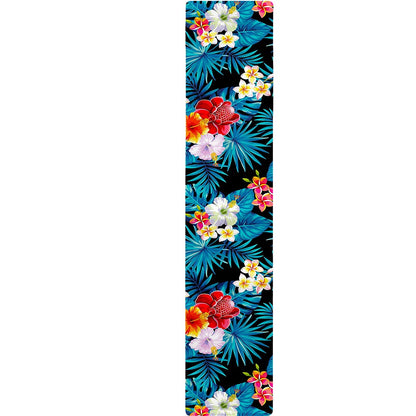 Turquoise Tropical Hawaii Pattern Print Table Runner