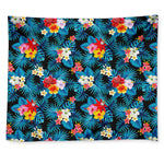 Turquoise Tropical Hawaii Pattern Print Tapestry