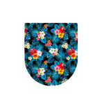 Turquoise Tropical Hawaii Pattern Print Toilet Lid Cover