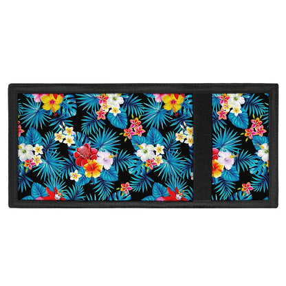Turquoise Tropical Hawaii Pattern Print Trifold Wallet