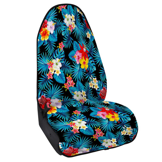 Turquoise Tropical Hawaii Pattern Print Waterproof Car Seat Cover