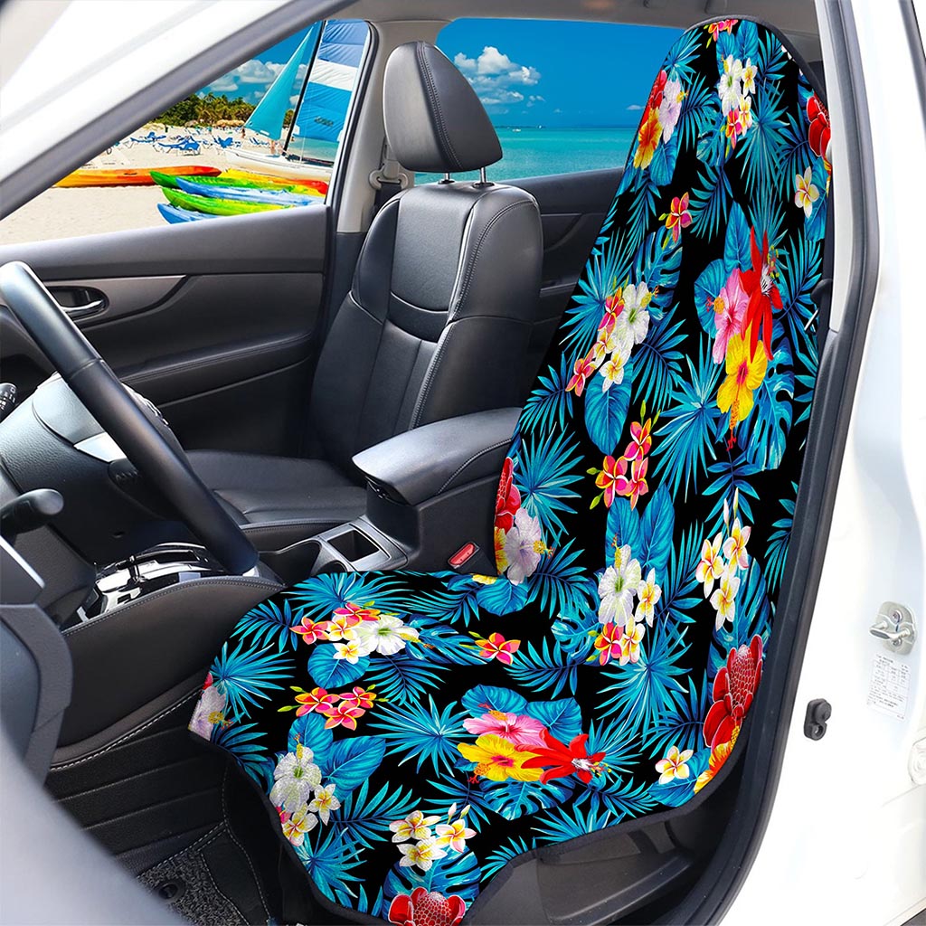 Turquoise Tropical Hawaii Pattern Print Waterproof Car Seat Cover