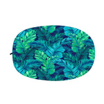 Turquoise Tropical Leaf Pattern Print Car Side Mirror Covers