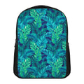 Turquoise Tropical Leaf Pattern Print Casual Backpack