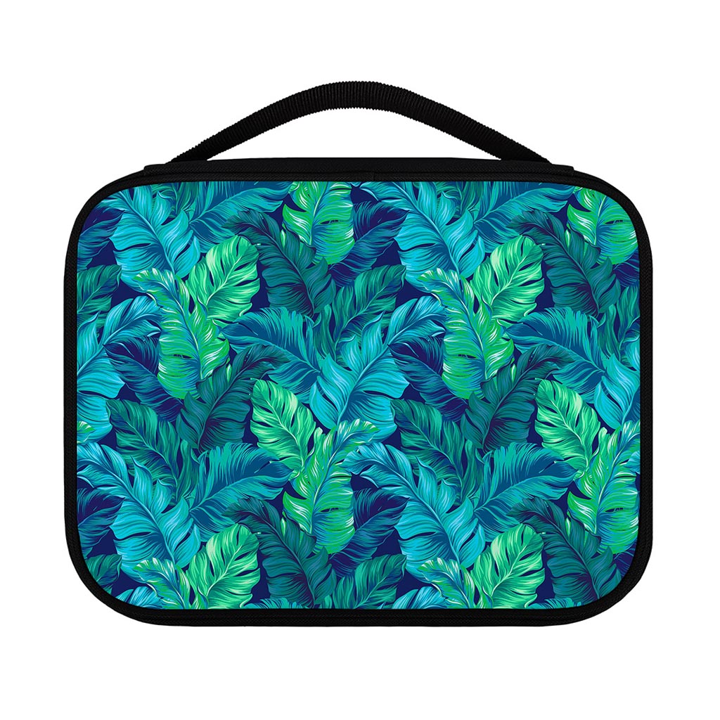 Turquoise Tropical Leaf Pattern Print Classic Bible Case