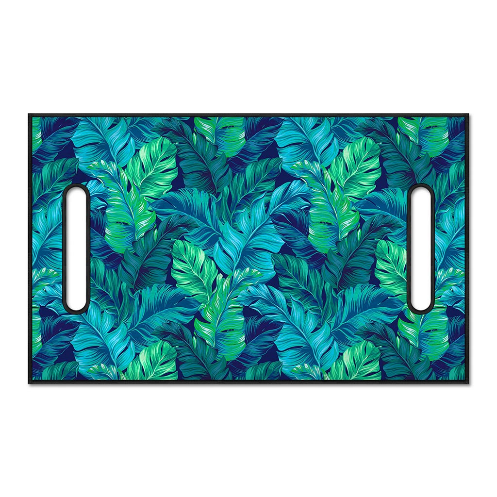 Turquoise Tropical Leaf Pattern Print Golf Cart Seat Cover