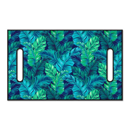 Turquoise Tropical Leaf Pattern Print Golf Cart Seat Cover