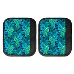 Turquoise Tropical Leaf Pattern Print Handle Covers