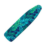 Turquoise Tropical Leaf Pattern Print Ironing Board Cover