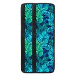 Turquoise Tropical Leaf Pattern Print Refrigerator Handle Covers