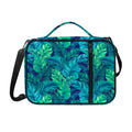 Turquoise Tropical Leaf Pattern Print Shoulder Strap Bible Bag