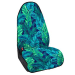 Turquoise Tropical Leaf Pattern Print Waterproof Car Seat Cover