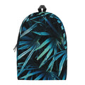 Turquoise Tropical Leaves Print School Backpack