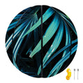 Turquoise Tropical Leaves Print Basketball
