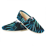 Turquoise Tropical Leaves Print Casual Shoes