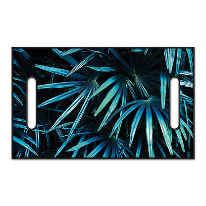 Turquoise Tropical Leaves Print Golf Cart Seat Cover